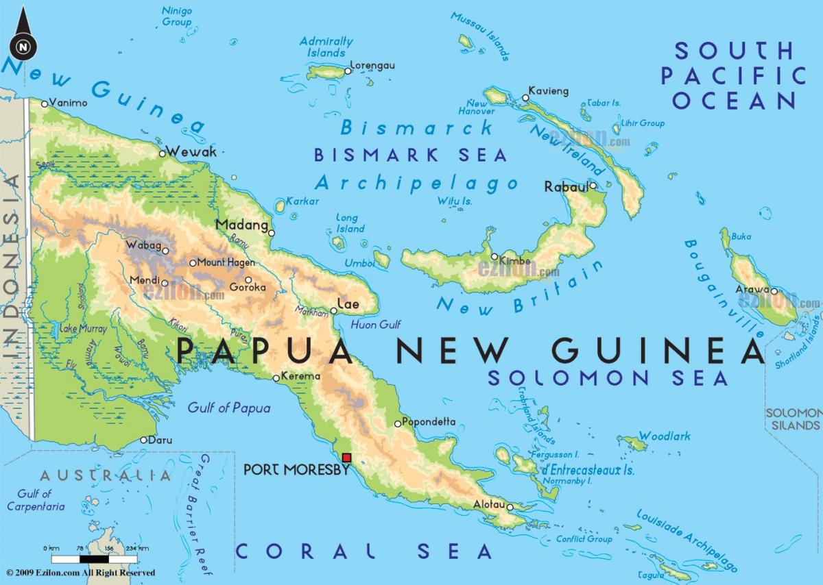 mapa port moresby, Papua Nowa Gwinea