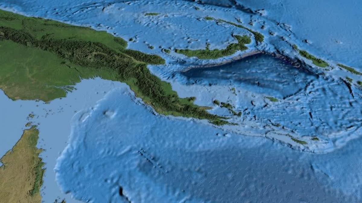 mapa satelitarna mapa Papui-Nowej Gwinei
