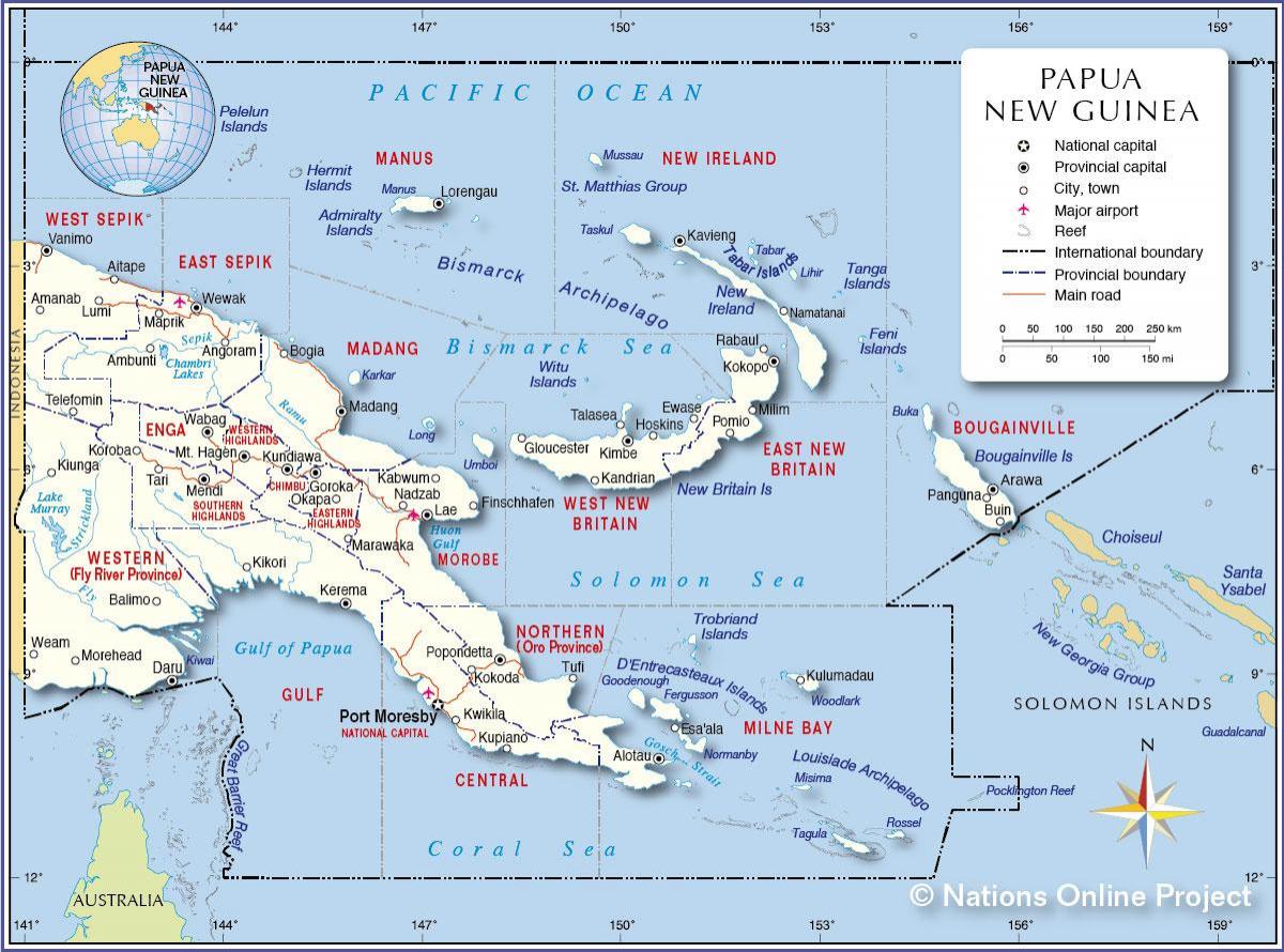 mapa tari Papua-Nowa Gwinea 