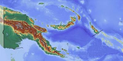 Papua Nowa Gwinea mapy topograficznej