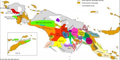 Mapa Papui-Nowej Gwinei język 