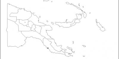 Mapa Papua Nowa Gwinea mapa zarys