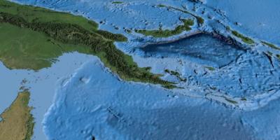 Mapa satelitarna mapa Papui-Nowej Gwinei
