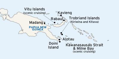 Mapa алотау Papui-Nowej Gwinei