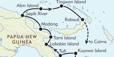 Mapa рабаул Papua Nowa Gwinea
